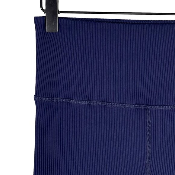 Carbon 38 Leggings Medium Ribbed 7/8 High Rise Smoothing Contour Gym Workout - Picture 3 of 10